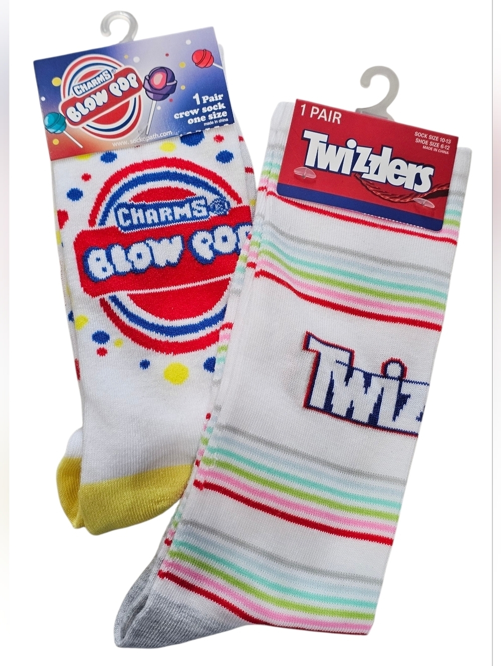 Men's Novelty Socks, Twizzlers And Charms Blow Pops, New